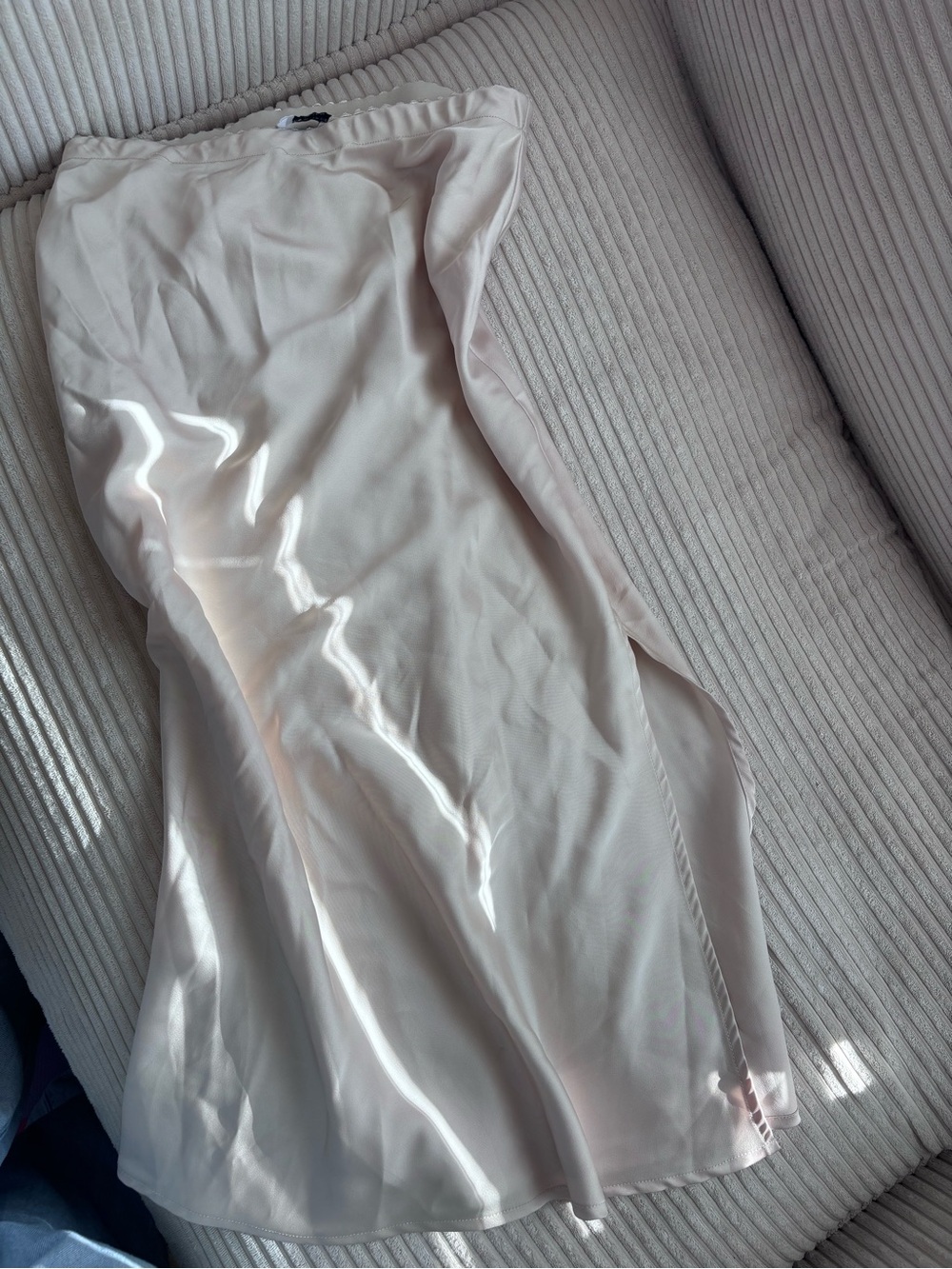 Workshop Republic Clothing Cream Pleated Midi Skirt